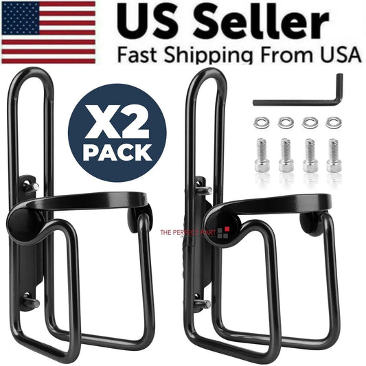 Aluminum Bike Water Bottle Cages - 2 Pack Lightweight Bottle Holders